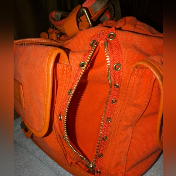 Marc by Marc Jacobs orange large drawstring backpack. - Picture 7 of 14